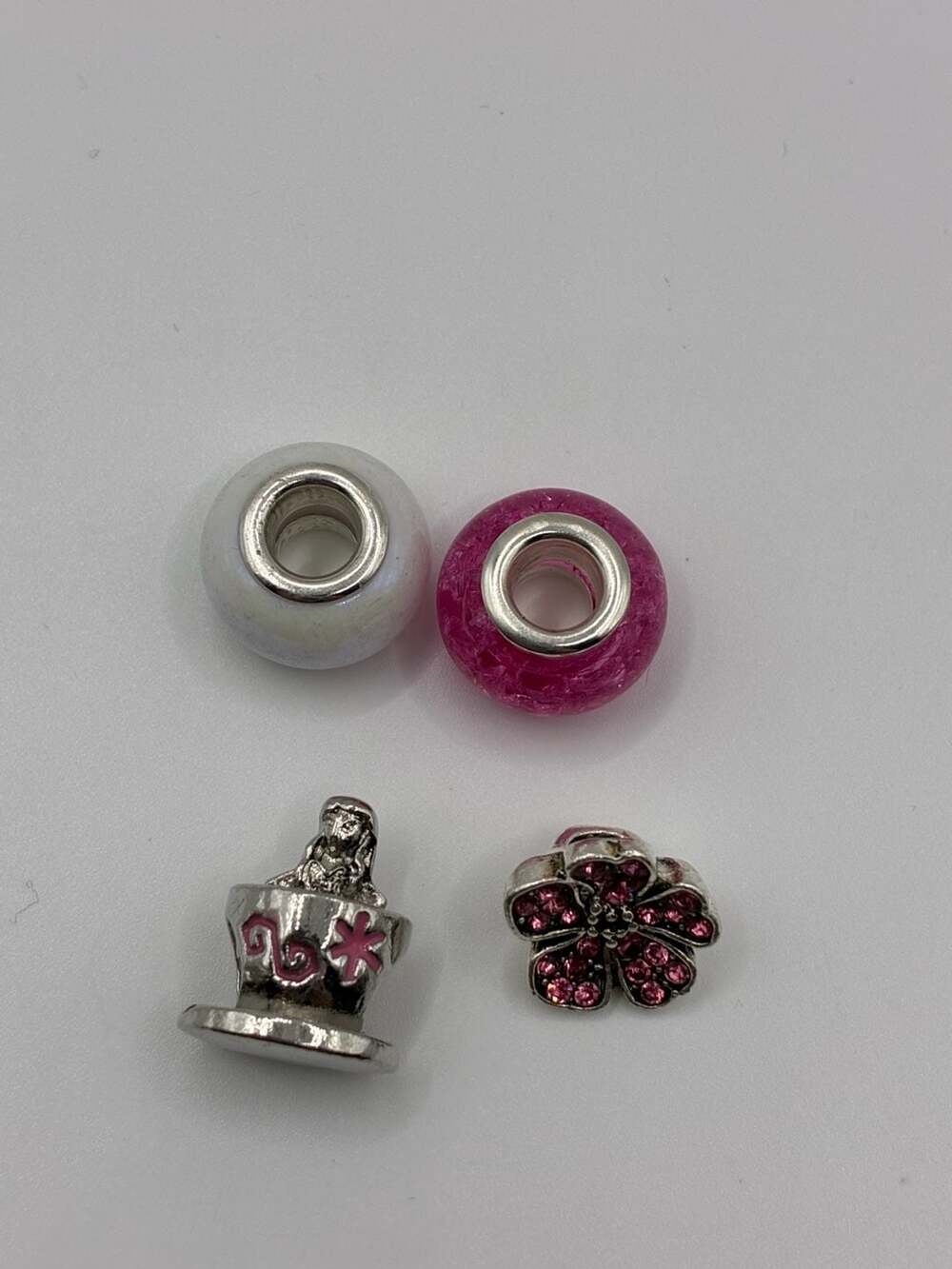 Charm Style European Large Hole Charms and Beads Set of 4